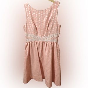NWT ERIN by Erin Fetherston melon daisy floral flare dress size 10